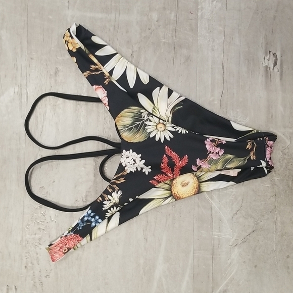 💕AGUA BENDITA💕 Egle Moss Bikini Bottoms ~ Black Floral Print Small S NWT - Picture 13 of 16